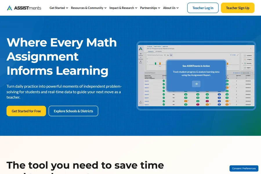 Assistments website
